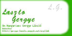 laszlo gergye business card