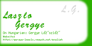 laszlo gergye business card